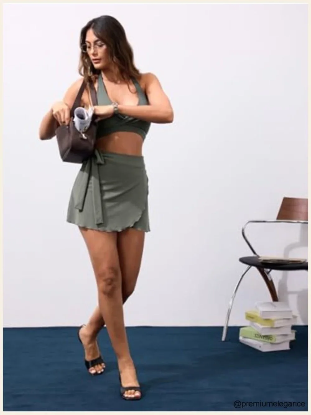 Ballet Wrap Skort with Detachable Shorts High Rise Mini Active Skirt